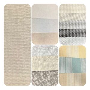 Set of 15 High Quality Textured Woven & Stripe patterned Wallpaper Swatches DIY